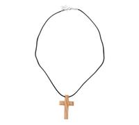 WOFASHPURET Handmade Cross Necklace Spiritual Christian Jewelry for Men Women Lightweight Wood Pendant for Faith Based Occasions