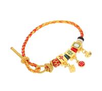 WOFASHPURET Handmade Mahjong Bracelet with Red Rope for Women and Men Adjustable Braided Wealth Symbol Wristband Chinese Style Couple Jewelry Gift for Luck and Prosperity