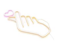 WOFASHPURET Hanging LED Neon Sign LED Lights Decorative Lights Acrylic Hand Gesture Pattern Fun Warm Cozy Personality Lighting for Wall and Table Powered by Computer Or Power Bank