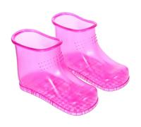 WOFASHPURET High Tube Foot Soaking Shoes Portable Foot Massager for Plantar Relief and Reflexology Use in Home Bathroom in Rose Red