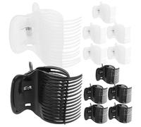 WOFASHPURET Hot Roller Claw Hair Curler Clips 12pcs Heat-resistant Plastic Styling Pins for Women and Girls Hair Sectioning and Salon Use, Black