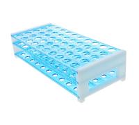 WOFASHPURET Large Capacity Test Tube Rack for Laboratory Sample Storage Versatile Tube Holder in Light Blue Compact Design for Science Experiments and Hospital Use