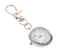 WOFASHPURET Large Dial Alloy Pocket Watch Keychain with Luminous Hands for Students Nurses Elderly Boys Children, Clip-on School Hanging Watch Suitable for Exams and Daily Use