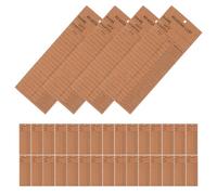 WOFASHPURET Library Card Bookmarks 50Pcs Kraft Paper Reading List Trackers with Hole for Organized Book Title Notes and Date Logs Suitable for Teachers and Students