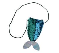 WOFASHPURET Little Mermaid Sequin Phone Bag for Girls Beach Bag Shoulder Straps for Women Multi-Functional Boys and Girls Phone Case Fashionable Shoulder Pouch