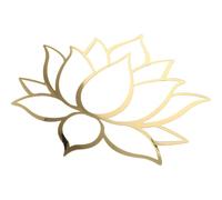 WOFASHPURET Lotus Flower Wall Sticker Self Adhesive Acrylic Mirror Decor Hollow Design in Golden Colour, for Bedroom and Home Decoration, Adds Creativity to Your Projects