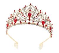 WOFASHPURET Luxury Rhinestone Bridal Tiara Crown for Women Wedding Headband Queen Hairpiece for Bride and Little Lightweight Birthday Party Prom Halloween Accessory