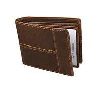 WOFASHPURET Men's Fashion Wallet RFID-Blocking Mad Horse Leather Daily Use Casual Wallet