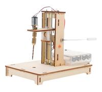 WOFASHPURET Mini Desk Drill Press Kit Lever Principle Design for Smooth Precise Drilling, Educational Science Project Tool for Home Use