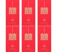 WOFASHPURET Money Envelopes Wedding 6Pcs Chinese Red Paper Pockets with Traditional Double Happiness for Festival and Marriage