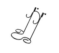 WOFASHPURET Multi-function Punching Free Hair Dryer Storage Holder Rack Stainless Steel Black Stylish Personality Convenient Door Hanging for Homes Cabinet Doors