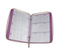 WOFASHPURET Multifunctional Pouch Nail Art Plates Case Nail Art Printing Mold Bag Pu Alloy Sturdy Zipper Design Stylish Shiny Colour Appearance Can Hold 24pcs 6x12cm Templates Suitable