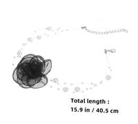 WOFASHPURET Multilayer Pearl and Floral Fabric Collar Necklace for Women Hypoallergenic Charm Choker with Romantic Lace Flowers Elegant Mesh Fusion for Weddings Proms and Holiday Parties