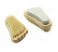 WOFASHPURET Natural Bristle Foot Brush Pumice Exfoliator Shower Scrubber for Hard Skin Removal