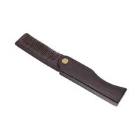 WOFASHPURET Natural Ebony Wood Folding Comb for Men, Fine Tooth Pocket Hair and Mustache Comb, Compact Travel Grooming Tool for Beard Styling