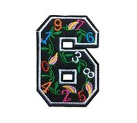 WOFASHPURET Number Embroidered Patches Applique with Bright-Colored Cloth Material for Clothes 10pcs Easy to Use and Mend Clothes, for Sewing on T-Shirts, Jeans, Hats, and Jackets
