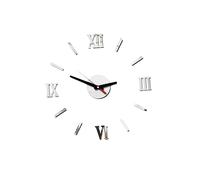 WOFASHPURET Oversized Roman Numeral Wall Clock Framless Modern Art Decorative Clock for Living Room Bedroom Office