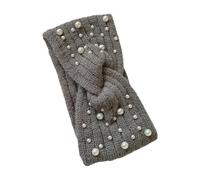 WOFASHPURET Pearl Embellished Hair Band Knitted Warm Headband Women Fashion Headband