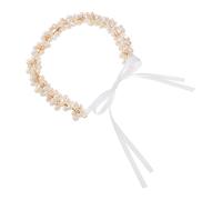 WOFASHPURET Pearl Rhinestone Bridal Headband Elegant Wedding Hair Accessory for Women Delicate Feminine Design Classic Gold Tone Suitable for Birthdays Graduations Masquerades and Year's