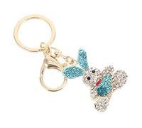 WOFASHPURET Pendant Bunny Rabbit Keychain Grout Plush Ring Sad Reel Bracelet Van Hamster Hedgehog Pin Badge Cute Car Decor Locket of The Lid Decoration Creative Key Decor Metal Blue