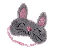 WOFASHPURET Plush Rabbit Sleeping Eye Mask Adjustable Strap Soft and Breathable Cartoon for and Boys and Girls for Travel and Home Use