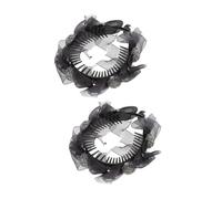WOFASHPURET Ponytail Holder Hairpin Claw Clips 2pcs Large Size Mesh Bow Hair Claws with Rhinestones Non-slip Hair Accessories for Women Styling Bun and Updo