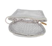 WOFASHPURET Portable Mesh Cosmetic Pouch with Zipper Closure for Makeup Sponge and Lipstick Storage Compact Mini Makeup Bag with Transparent Mesh Design Easy to Hang Backpack for Travel and