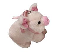 WOFASHPURET Portable Plush Pig Student Single Shoulder Bag for Messenger Bag with Moderate Capacity for Daily Essentials Scratch Resistant Storage Satchel for Travel Shopping Work and Gifts