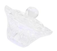 WOFASHPURET Prism Crystal Manicure Cup with Lid Octagonal Nail Art Mixing Glass Dish Professional Nail Liquid Holder for Salon and Home