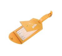 WOFASHPURET PU Leather Luggage Bag Tags Orange Travel Id Labels for Suitcases Backpacks Water-Resistant Essential Travel Accessories with Privacy Cover for Domestic and International Trips