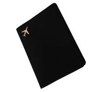 WOFASHPURET PU Leather Passport Holder Cover with Card Slots Lightweight Travel Essential for Id Driving License and Document Protection Easy to Clean Portable Black Passport Protective Case