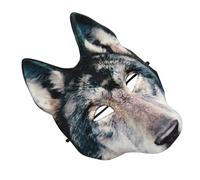 WOFASHPURET Realistic Werewolf Mask Halloween Animal Cosplay Wolf Head Dress Up Mask with Adjustable Headband Comfortable Material for Party Costume