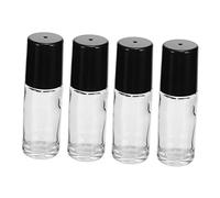 WOFASHPURET Refillable 30ml Roll-on Bottles 4pcs Glass Leakproof Roller Bottles for Essential Oils and Natural Oils on The Go