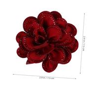 WOFASHPURET Removable Red Rhinestone Shoe Flower Clips Alloy Material Versatile Detachable Design Elegant Floral Applique Accessories for Women Winter Shoes DIY Fashion Sandals Clips