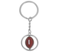 WOFASHPURET Rugby Keyring Rotating Football Keyring Metal Alloy Keyring Jewelry Original Pendant Car Key Holder, As Shown, 8.50X3.00X0.50CM