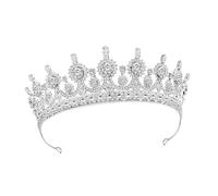 WOFASHPURET Silver Rhinestone Bridal Crown Tiara Headband Elegant Wedding Hair Accessory for Brides and Bridesmaids Charming Party Hair Jewelry for Weddings and Special Occasions