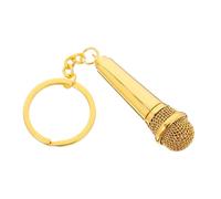 WOFASHPURET Simulation Microphone Keychain Mini Microphone Music Keychain Music Party Favor DIY Jewelry Accessory