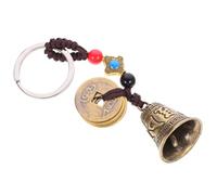 WOFASHPURET Six-Character Bell Pendant Keychain Copper Small Bells Decorative Hanging Charm for Bag Car Chinese Style