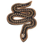 WOFASHPURET Snake-Shaped Rhinestone Patch Snake Beaded Applique Patch Plastic Cloth Rhinestone Material Unique Zodiac Snake Design Sew on Personalizing Wardrobe Creating Apparel