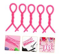 WOFASHPURET Spiral Hair Perm Rods Small 0.6cm 10pcs Set Rose Red Silicone Hair Curlers Eco-friendly for Women