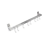 WOFASHPURET Stainless Steel Wall-Mounted Utensil Rack Kitchen Hanger with Anti-Rust Simple Design Silver Household Easy to Install Multifunctional Storage for Home Kitchen
