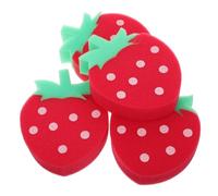 WOFASHPURET Strawberry Shaped Bath Sponge Toy Fruit Dishwashing Sponge 4 Pcs Soft Exfoliating Body Scrubber for Kids Gentle Cleansing Shower Time Children's Bathroom Fun
