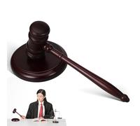 WOFASHPURET Traditional Wooden Gavel and Sound Block Set for Auctions and Meetings, Versatile Use with Elegant Brown Finish, Classic Symbol of Authority and Decorative Desk Accessory