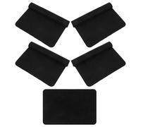 WOFASHPURET Turntable Cleaning Cloth Set 5Pcs Black Sturdy Vinyl Record Cleaner for CD and Disc Albums Portable Household Use and Audio Equipment Maintenance