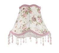 WOFASHPURET Vintage Barrel Tabletop Lamp Shade Indoor Light Cover E27 Socket Compatible, Traditional Fabric Cloth Lampshade for Household Table Lamps, Elegant Pendant Design for Living Room