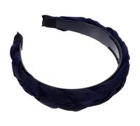 WOFASHPURET Vintage Satin Twisted Decorative Headband for Women Comfortable Face Washing Hairband Style Hair Accessory for Daily Wear Parties Sports and Travel Royal Blue