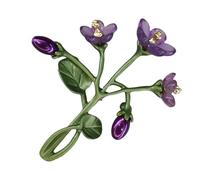 WOFASHPURET Violet Flower Brooch for Women Alloy Brooch Pin Clothes Corsage Elegant Flower Dress Pins for Cleavage for Women