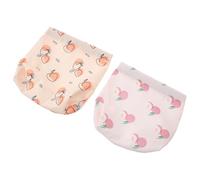 WOFASHPURET Waterproof Portable Makeup Bag 2pcs Mini Cosmetic Pouches with Cute Print for Women Travel Storage and Lipstick Organizer in Milk Apricot Peach