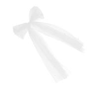 WOFASHPURET White Bowknot Hair Clip for Bridal Wedding Veil Hair Accessory Beaded Veil for Bride