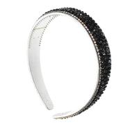 WOFASHPURET Wide Beaded Rhinestone Headband for Women Non Slip Sparkly Hair Accessory Wedding Headpiece Party Hairbands with Shimmering Crystals Comfortable Design